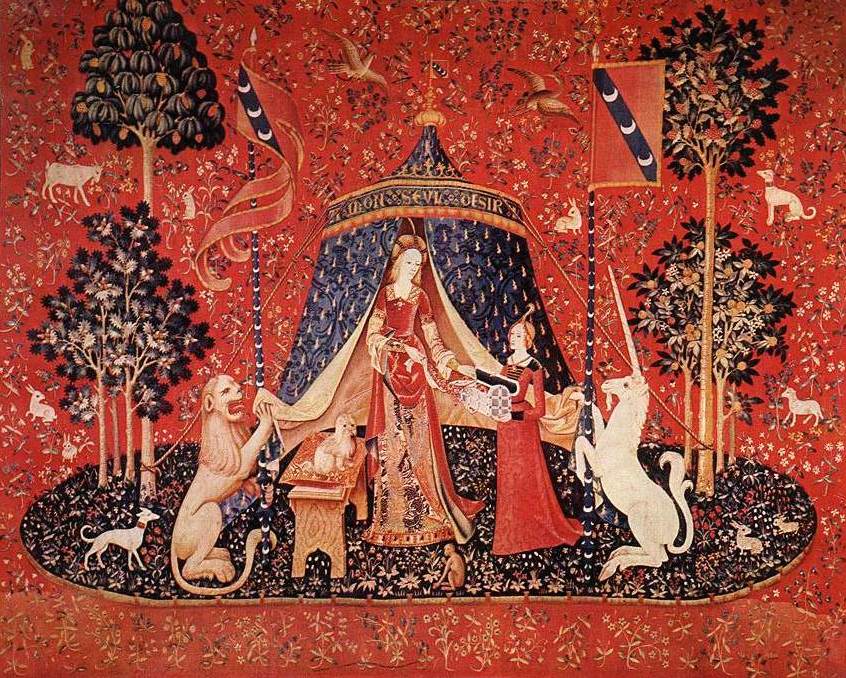 Sixième tapisserie de la Dame à la Licorne - "Mon seul désir" Photo de la sixième tapisserie de la Dame à la Licorne intitulée